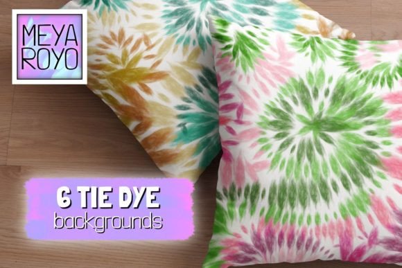 2 Color Tie Dye Backgrounds Pack: Vibrant Design Assets