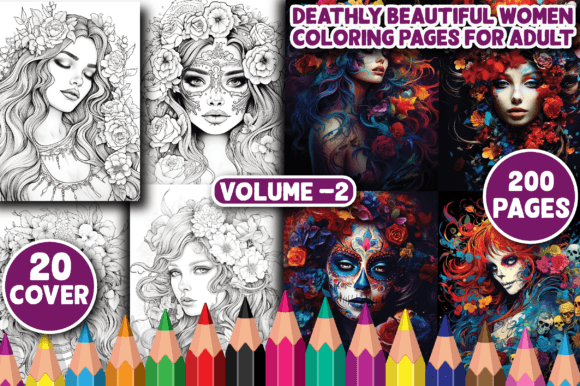 200 Deathly Beautiful Women Color Pages: A Deep Dive