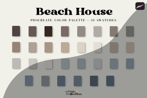 Capture Coastal Calm: The Beach House Procreate Color Palette
