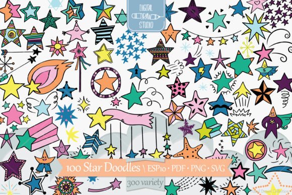 Color Star Constellation & Garland Doodle: A Designer's Toolkit for Whimsical Branding