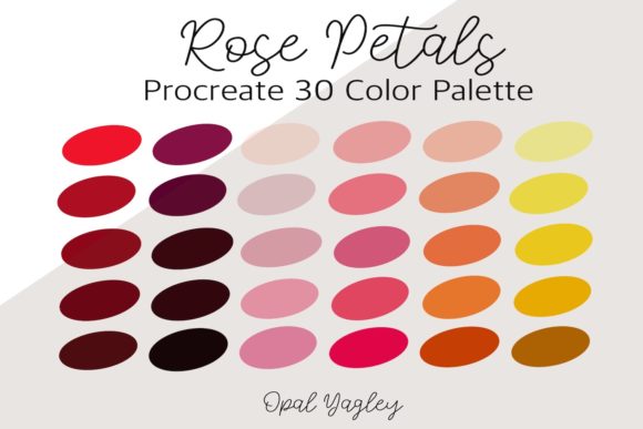 Designing with Rose Petals Procreate Color Palette