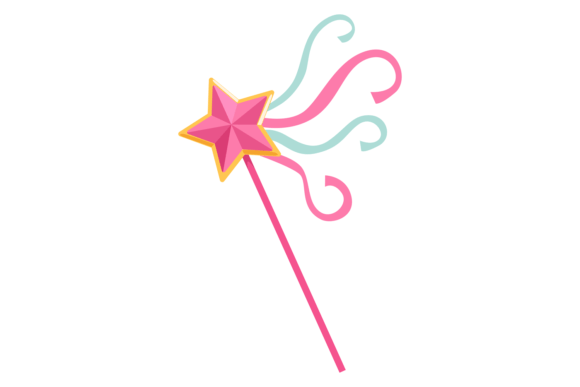 Enchanting Fairy Magic Wand Color Icon: A Fantasy Design Asset