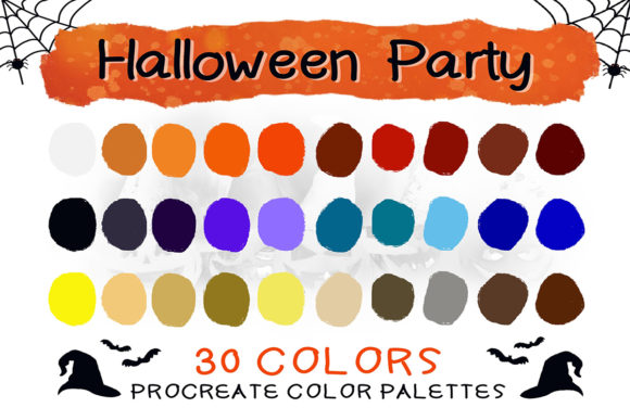 Halloween Party Procreate Color Palettes: Instant Autumn Atmosphere