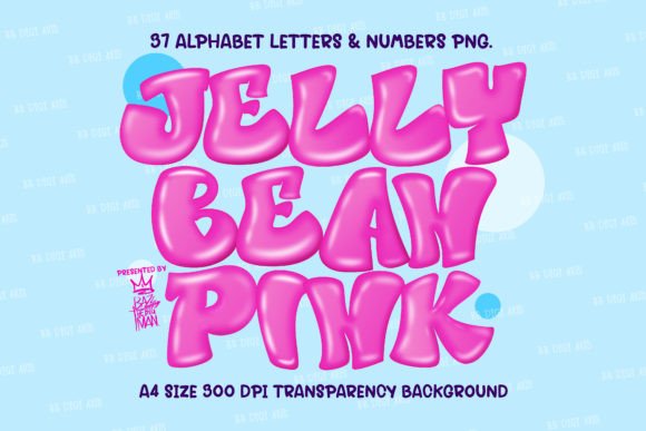 Jelly Bean Alphabet Pink Color: A Playful Font for Creative Brands