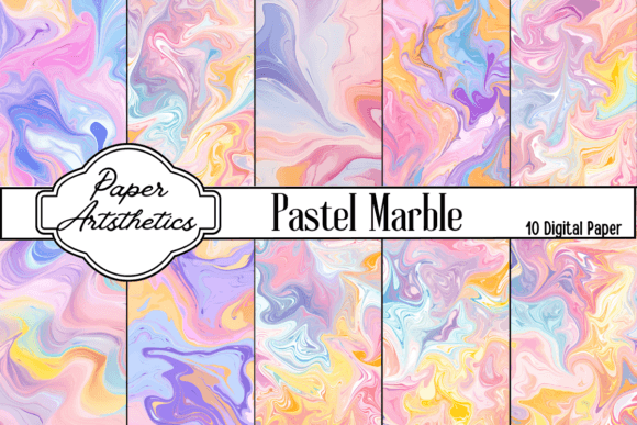 Pastel Color Marble Digital Paper: A Soft, Sophisticated Foundation