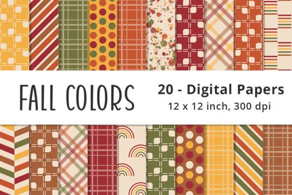 Printable Fall Color Background Patterns for Designers