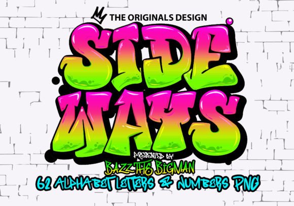 Sideways Alphabet Pink Green Color: A Vibrant Font for Dynamic Design