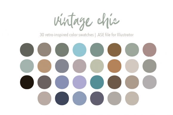 Vintage Chic Illustrator Color Palette: A Designer's Retro Dream