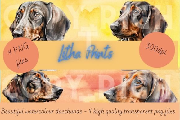 Watercolour Dachshunds: Instant Charm for Your Creative Projects