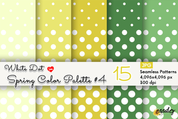 White Dot in Spring Color Palette: Fresh Design Patterns